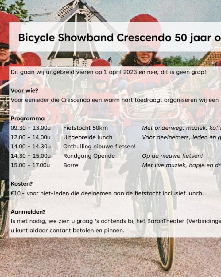 Crescendo 50 jaar op de fiets!